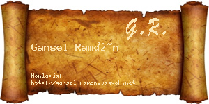 Gansel Ramón névjegykártya